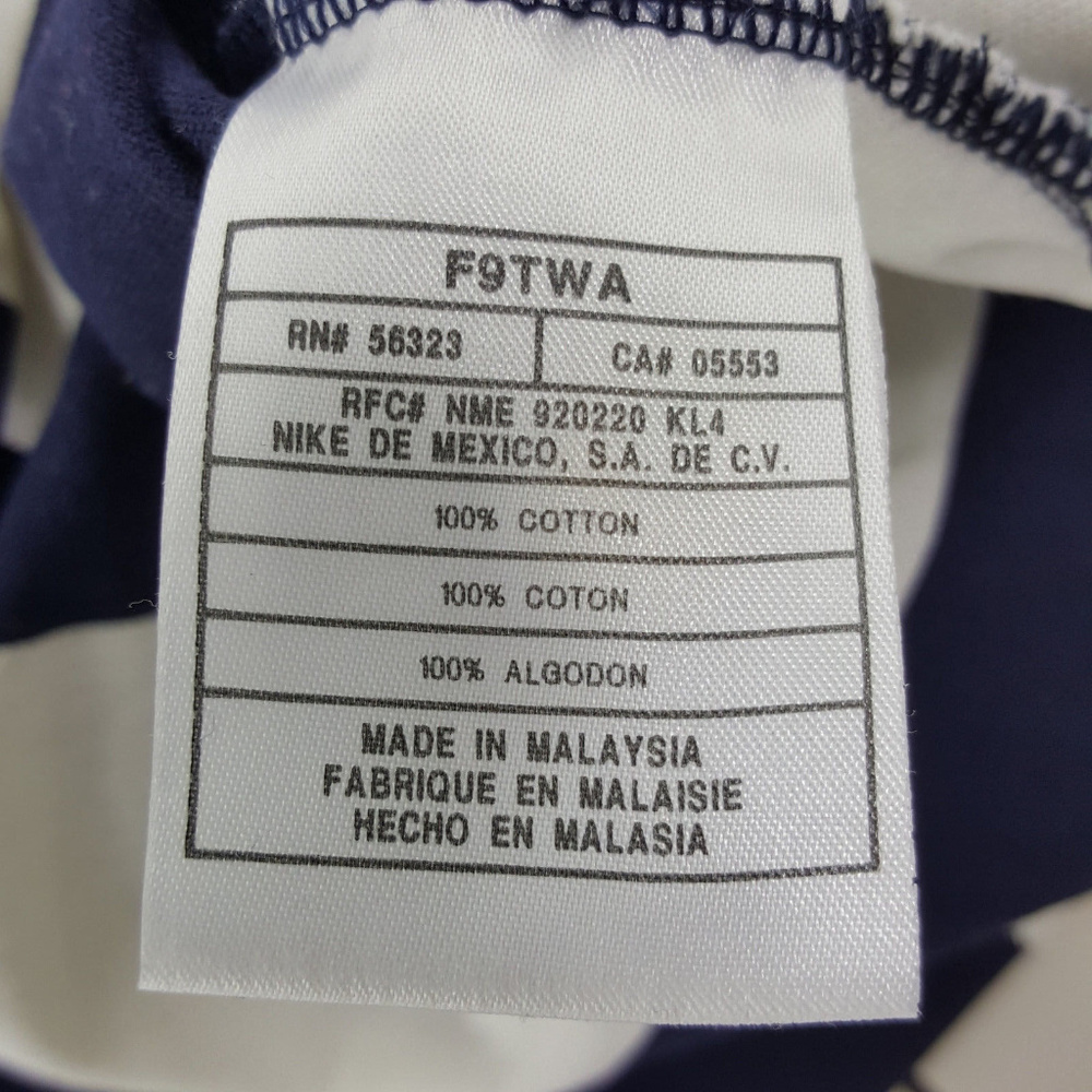 Nike Golf Shirt Dark Blue & White Striped - Picture 6 of 7